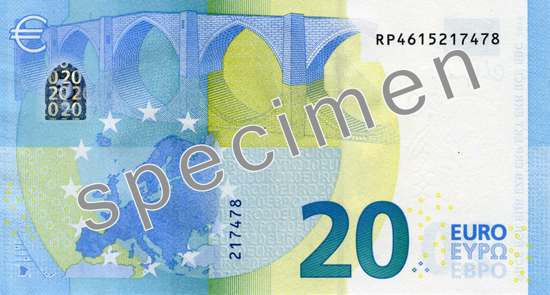 Гръб на €20